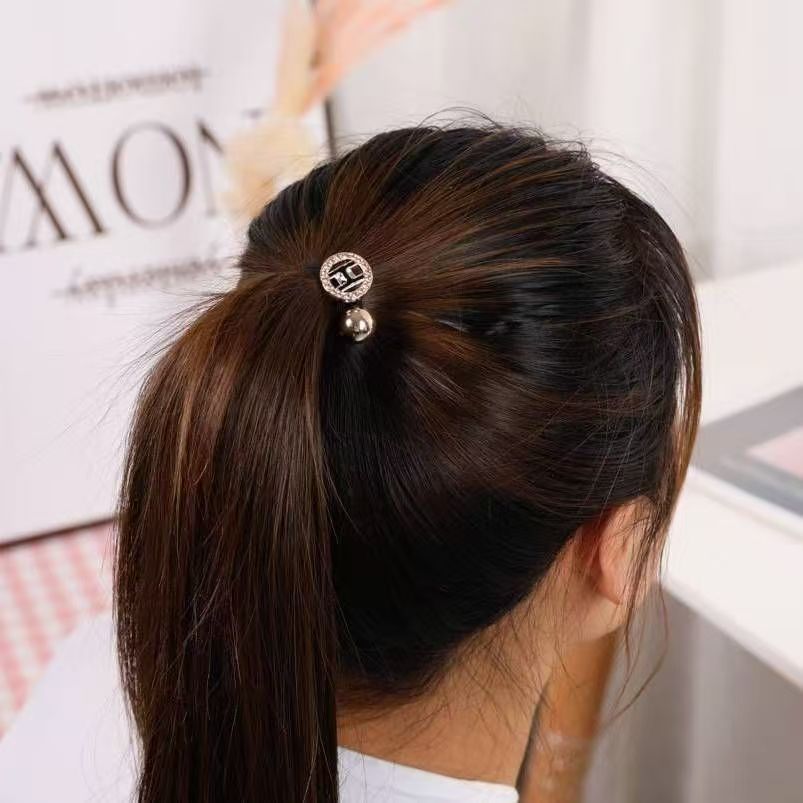 Internet celebrity headwear adult light luxury female hair elastic band popular high elastic durable high-end black hair rope