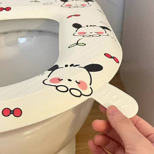 Cartoon toilet seat cover, waterproof toilet seat cover for all seasons, summer home toilet seat cover, toilet seat ring