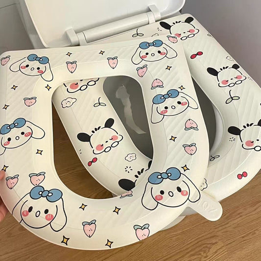 Cartoon toilet seat cover, waterproof toilet seat cover for all seasons, summer home toilet seat cover, toilet seat ring