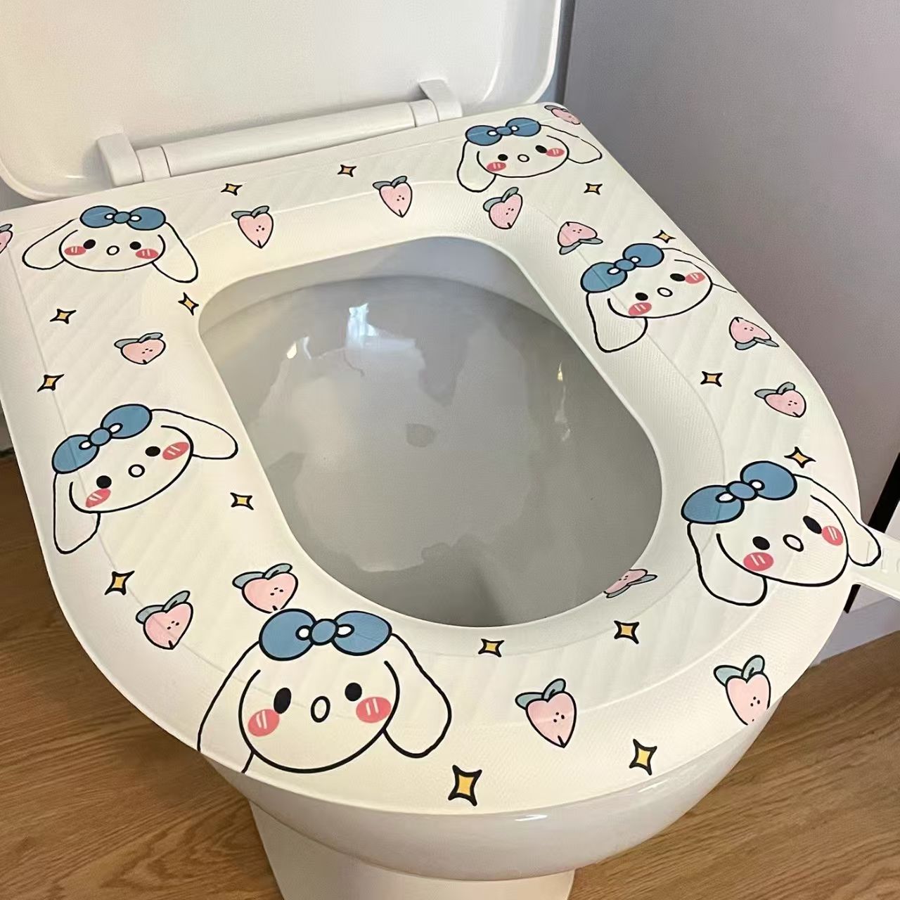 Cartoon toilet seat cover, waterproof toilet seat cover for all seasons, summer home toilet seat cover, toilet seat ring