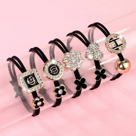 Internet celebrity headwear adult light luxury female hair elastic band popular high elastic durable high-end black hair rope