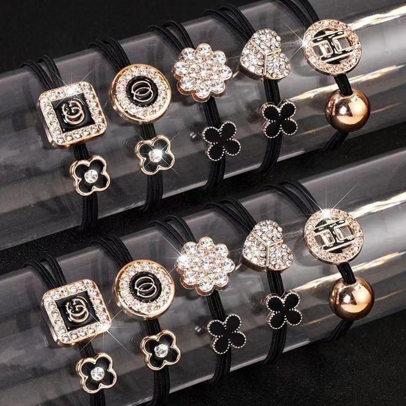 Internet celebrity headwear adult light luxury female hair elastic band popular high elastic durable high-end black hair rope